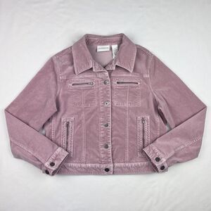 Liz Claiborne Medium Blush Pink Velvet Button Collar Jacket